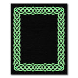 Emerald Celtic Knot Border Area Rug