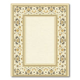 Ivory Gold Floral Border Area Rug