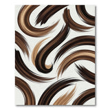 Sweeping Brown Brushstroke Abstract Area Rug