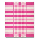 Pink Checkered Gingham Area Rug