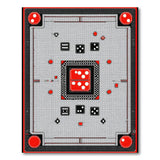 Red Ludo Board Game Area Rug