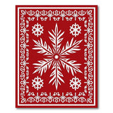 Ornate Snowflake Red Persian Area Rug