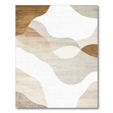 Abstract Area Brown Tan Abstract Wave Area Rug