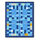 Blue Mosaic Geometric Area Rug