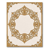 Traditional Persian Ornate Gold Baroque Border Area Rug