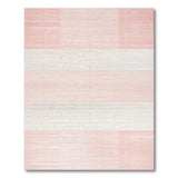 Blush Pink Horizontal Striped Area Rug