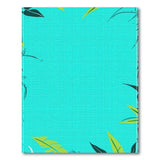 Teal Leaf Textured Area Rug