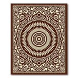Ornate Brown Mandala Persian Area Rug