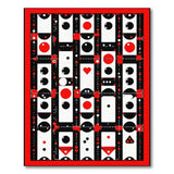Bold Geometric Red Black White Area Rug