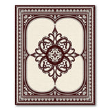 Ornate Ivory Medallion Persian Area Rug