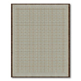 Teal Blue Nested Squares Geometric Rug