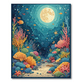 Moonlit Deep Sea Coral Reef Area Rug