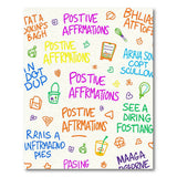 Vibrant Positive Affirmations Doodle Area Rug