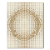 Beige Concentric Dot Circle Area Rug