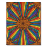 Multi-color and Patterns Radiant Multi-Color Starburst Area Rug