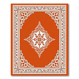 Ornate Orange Persian Medallion Area Rug