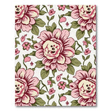 Whimsical Pink Peony Floral Area Rug