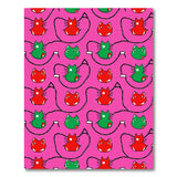 Cartoon Plug Cats Pink Area Rug
