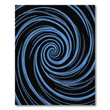 Geometric Modern Hypnotic Blue Spiral Vortex Area Rug