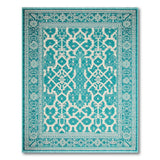 Teal Trellis Persian Area Rug