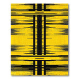 Bold Yellow Black Geometric Modern Area Rug