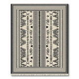 Black Beige Heritage Tribal Area Rug