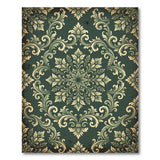Ornate Emerald Green Mandala Area Rug
