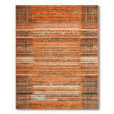 Bold Orange Geometric Woven Area Rug