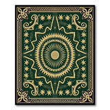 Emerald Green Persian Starburst Medallion Rug