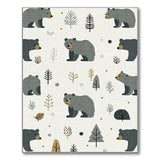 Cute Grey Bear Woodland Area Rug