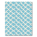 Teal Geometric Trellis Area Rug