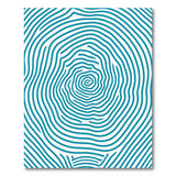 Teal Fingerprint Swirl Area Rug
