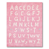 Playful Pink ABC Alphabet Kids Rug