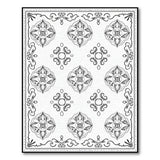 Intricate Black White Persian Mandala Rug
