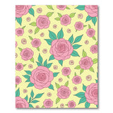 Pink Roses Floral Pattern Area Rug