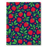 Vibrant Strawberry Berry Pattern Area Rug