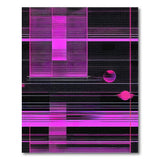 Neon Pink Geometric Grid Area Rug