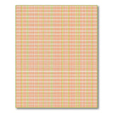 Orange Green Checkered Plaid Area Rug