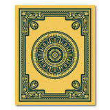 Teal Mandala Golden Yellow Area Rug