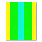 Vibrant Yellow Green Teal Vertical Stripe Area Rug