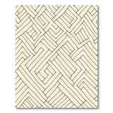 Beige Interlocking Geometric Line Rug