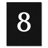 Bold White Number 8 Black Area Rug