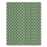 Green Woven Circle Geometric Area Rug