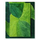 Lush Overlapping Green Leaves Abstract Area Area Rug