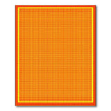Vibrant Orange Houndstooth Area Rug