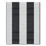 Woven Bold Black White Striped Woven Area Rug