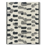 Modern Black White Organic Shapes Area Rug