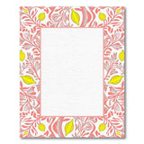 Pink Lemon Vine Border Area Rug