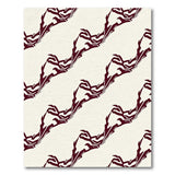 Abstract Maroon Branch Beige Area Rug