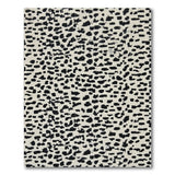 Black White Leopard Print Area Rug